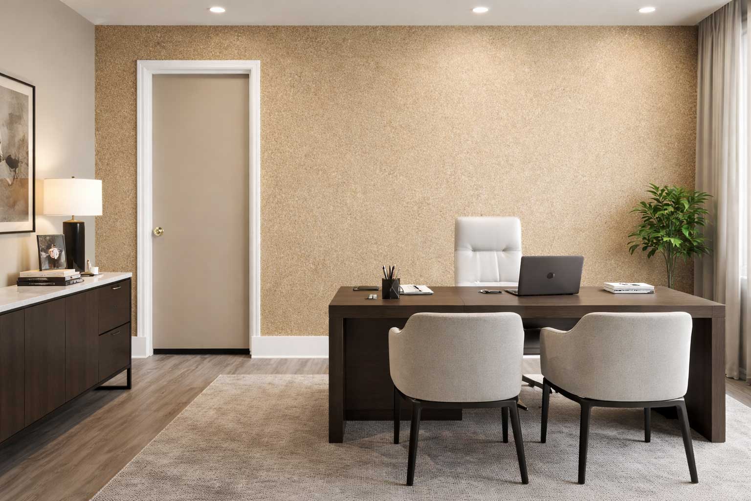 Eldorado Gold — StoneFX mineral wall finish in an executive office