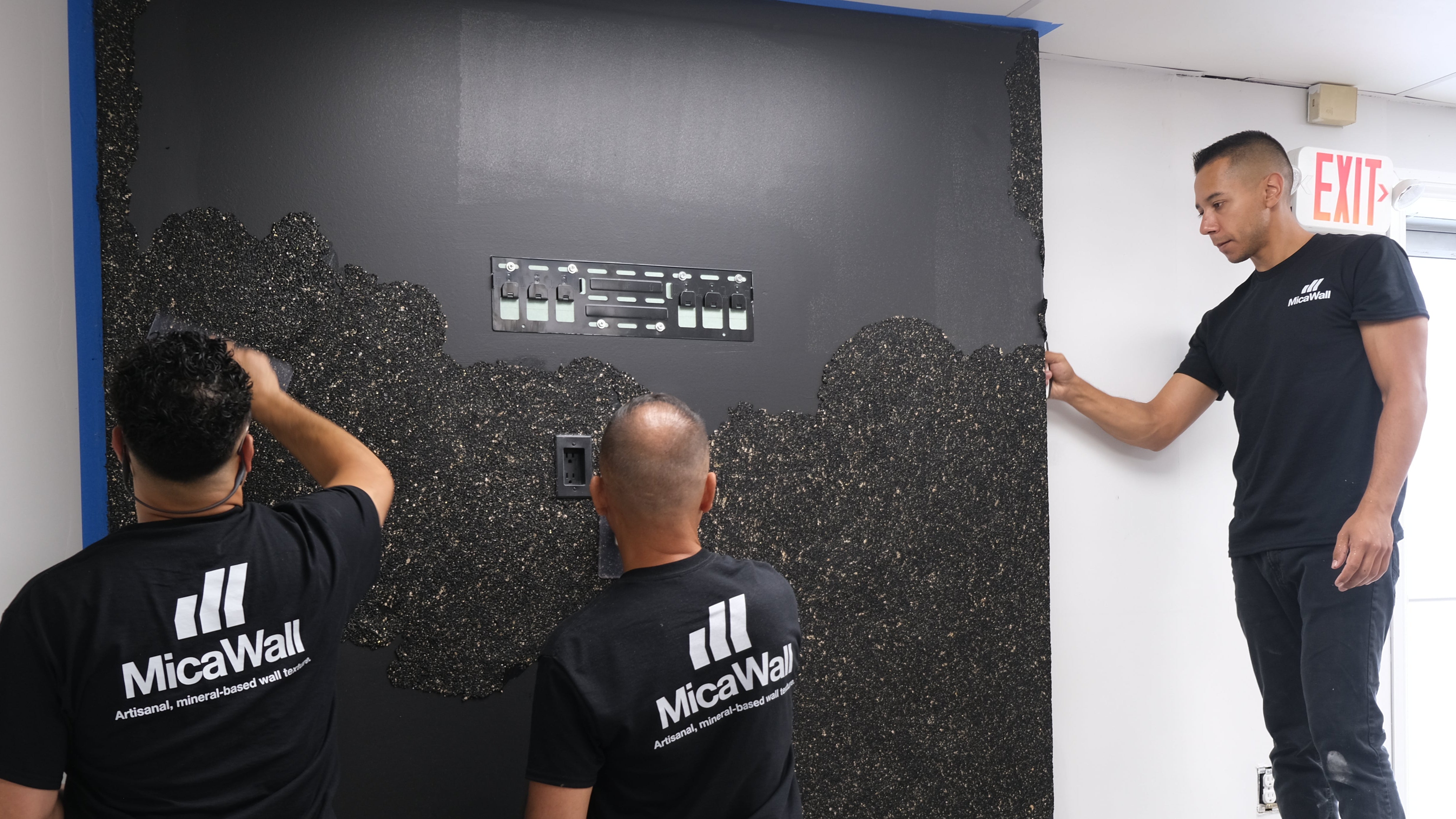 Obsidian Gold, Fireplace, TV unit, Accent wall.